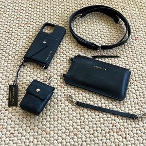 Bandolier HAILEY Side Slot Leather Crossbody with multiple accessories